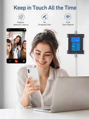 N70 Cell Phone Booster Boost 4G 3G 2G GSM LTE Signal for Band 28/20/8/3/1/7 | Compatible with All Europe Carriers High Gain Cellular Repeater with Visualization Screen